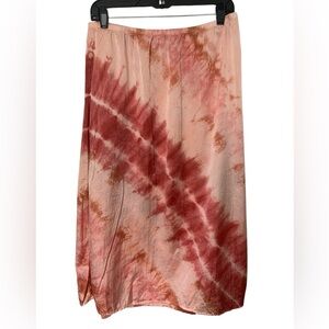 Pure J. Jill Silk Blend Tie-Dye Midi Maxi Skirt Sz M Indie Boho